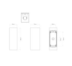 Applique murale, Oslo 255 LED, noir texturé, IP65, LED, 3000K, 270 lm, L9cm, H25,5cm - Astro