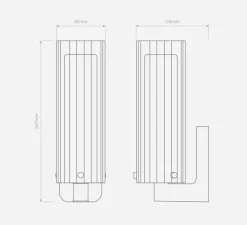 Applique murale, Ottavino wall, noir mat, IP44, L8,2cm, H26,7cm - Astro