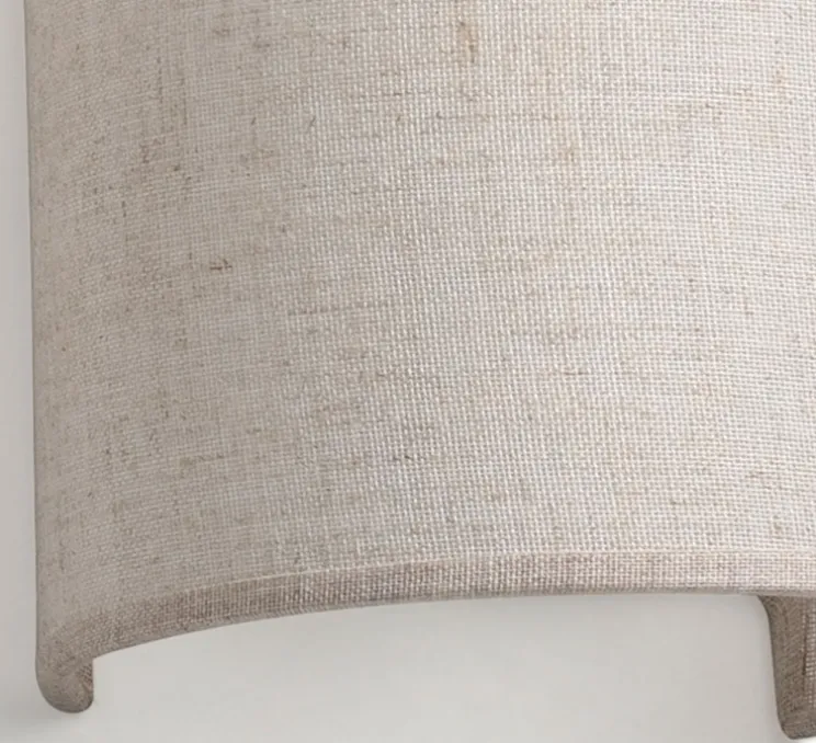 Applique murale, Otton R, blanc, naturel, L15cm, H20cm - Faro