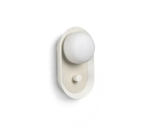 Applique murale ou lampe à poser, Maya, beige, LED, dim, 2700K, 580 lm, L8,9cm, H20,6cm - Faro