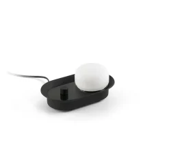 Applique murale ou lampe à poser, Maya, noir, LED, dim, 2700K, 580 lm, L8,9cm, H20,6cm - Faro