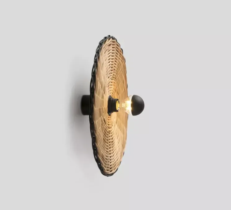 Applique murale ou plafonnier, Costas 400 P70, noir mat, Ø40cm, H7cm - Faro