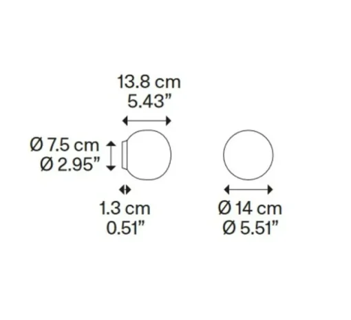 Applique murale ou Plafonnier, Volum 14, blanc brillant, IP54, Ø14cm, H13,8cm - Lodes