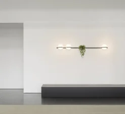 Applique murale, Palma 3706, graphite, LED, 2700K, 2000lm, L195cm, H22cm - Vibia