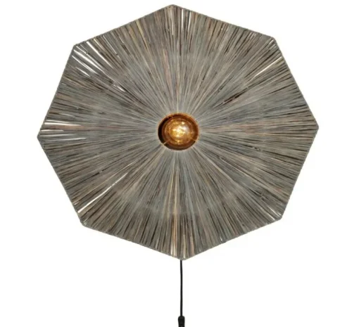 Applique murale, Panama L, gris, Ø65cm, H7cm - Good&Mojo