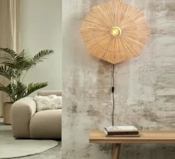 Applique murale, Panama L, naturel , Ø65cm, H7cm - Good&Mojo