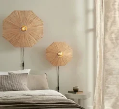 Applique murale, Panama L, naturel , Ø65cm, H7cm - Good&Mojo