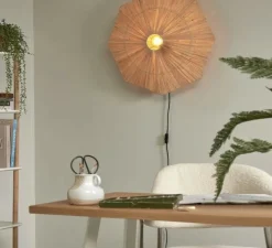 Applique murale, Panama L, naturel , Ø65cm, H7cm - Good&Mojo