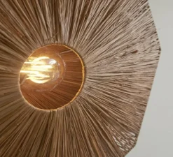 Applique murale, Panama S, marron, Ø45cm, H7cm - Good&Mojo