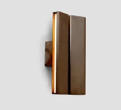 Applique murale, Papilio Double, laiton bruni, LED, dim, 2700K, lm, L17cm, H30cm - Anour