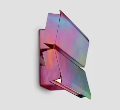 Applique murale, Papilio Double, chrome opal sombre, LED, dim, 2700K, lm, L17cm, H30cm - Anour