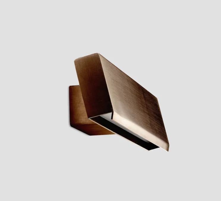 Applique murale, Papilio single, laiton bruni, LED, dim, 2700K, lm, L8cm, H30cm - Anour