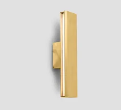 Applique murale, Papilio single, laiton brossé, LED, dim, 2700K, lm, L8cm, H30cm - Anour