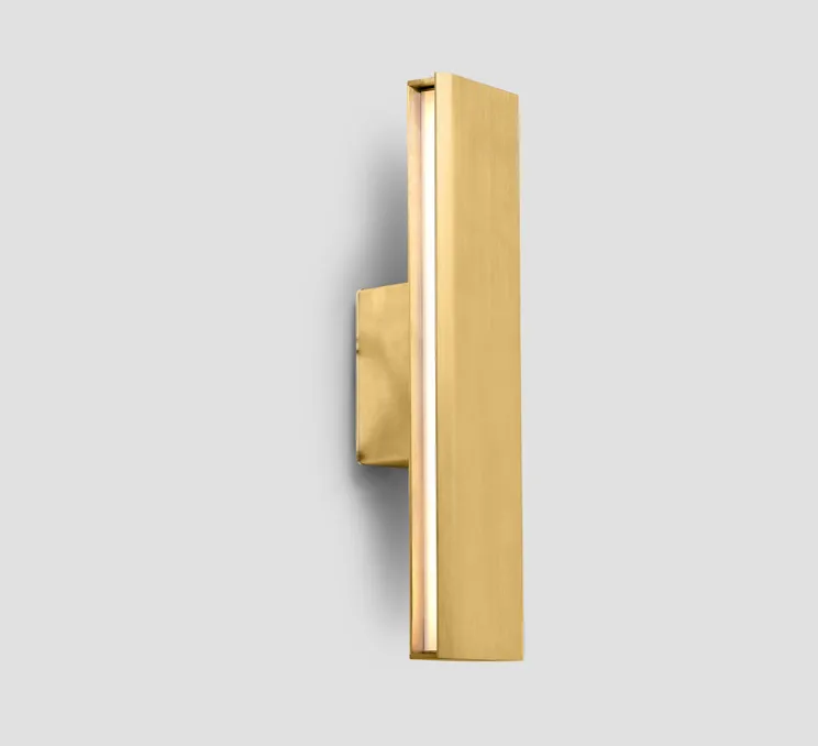 Applique murale, Papilio single, laiton brossé, LED, dim, 2700K, lm, L8cm, H30cm - Anour