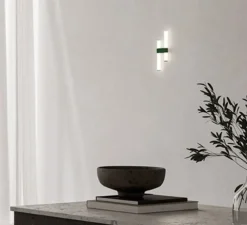 Applique murale, Paralela, Modèle 1, driver inclus, Vert pin, LED, dim, 2700K, 1418 lm, Ø3cm, H29,7cm - Axolight