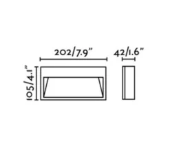 Applique murale, Path, blanc, IP44, 3000K, 390 lm, L20,2cm, H10,5cm - Faro