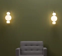 Applique murale, Pearl A, blanc et or, LED, 2700K, 1200lm, L16,5cm, H40cm - Formagenda