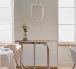 Applique murale, Pearl S, laiton satiné, albâtre, LED, 2700K, 2370 lm, TRIAC, L36cm, H59cm - AME EDITIONS MANUFACTUREES