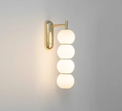 Applique murale, Pearls 331-B, chrome, blanc brillant, LED, dim, 2700K, 1200 lm, L10cm, H40cm - Formagenda