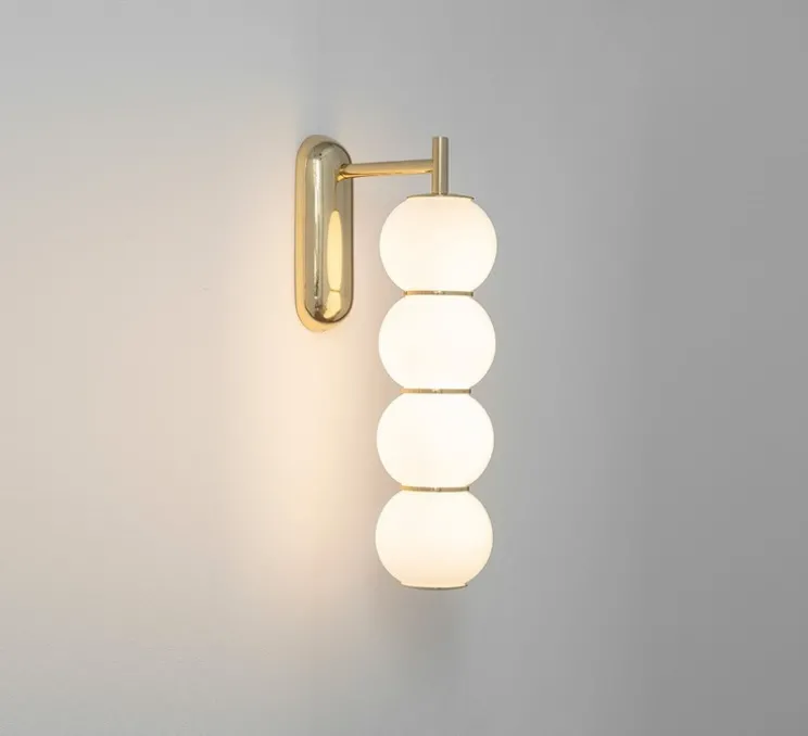 Applique murale, Pearls 331-B, chrome, blanc brillant, LED, dim, 2700K, 1200 lm, L10cm, H40cm - Formagenda