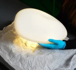 Applique murale, Pebble B Citrine, jaune, LED dimmable, 2700K, 1750lm, L22cm, H34,5cm - A-N-D