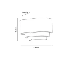 Applique murale, Pebble, écru, L40cm, H25cm - Market Set