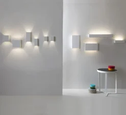 Applique murale, Pella 325, plâtre, blanc, dim, L32,5cm, H18cm - ASTRO