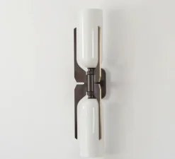 Applique murale, Pennon wall, bronze, blanc, Ø13cm, H63cm - Bert Frank