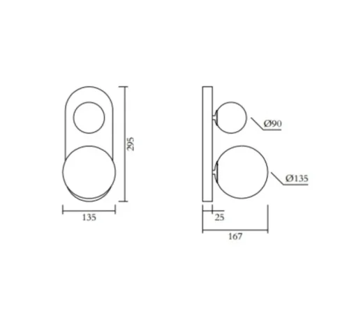 Applique murale, Perspective variations 497, laiton, L13,5cm, H29,5cm - Atelier Areti