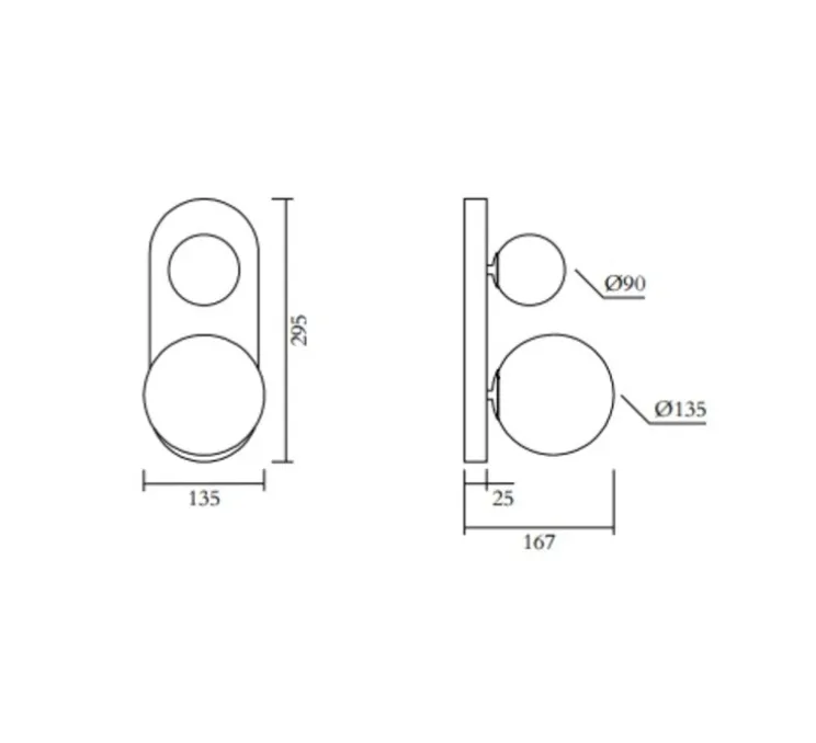 Applique murale, Perspective variations 497, laiton, L13,5cm, H29,5cm - Atelier Areti