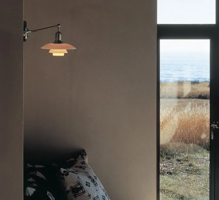 Applique murale, PH 2/1, blanc, chrome, L29,6cm, H16,5cm - Louis Poulsen