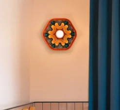 Applique murale, Phytia, mix orange, Ø37cm, H40cm - Ferroluce