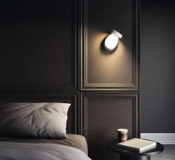 Applique murale, Pin-Up, blanc, LED, 2700K, 920 lm, L10cm, H15,5cm - Lodes