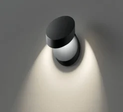 Applique murale, Pin-Up, noir mat, LED, 2700K, 920 lm, L10cm, H15,5cm - Lodes