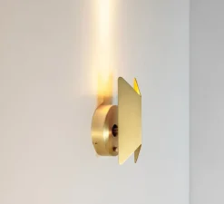 Applique murale, Pirouette V1, laiton satiné, laiton satiné, LED, dim, 2700K, 417 lm, L11cm, H18,6cm - CVL