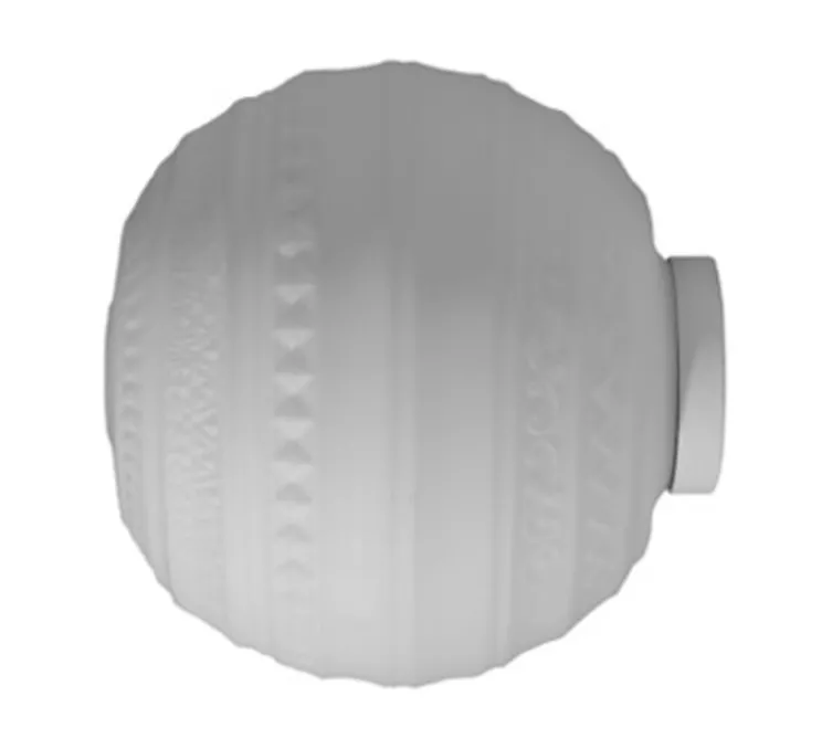 Applique murale, Plafonnier, Braille, blanc, Ø25cm, H25cm - Karman
