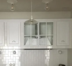 Applique murale, Plafonnier, blanc, Ø25cm, H6,5cm - Zangra