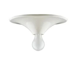 Applique murale, Plafonnier, blanc, Ø25cm, H6,5cm - Zangra