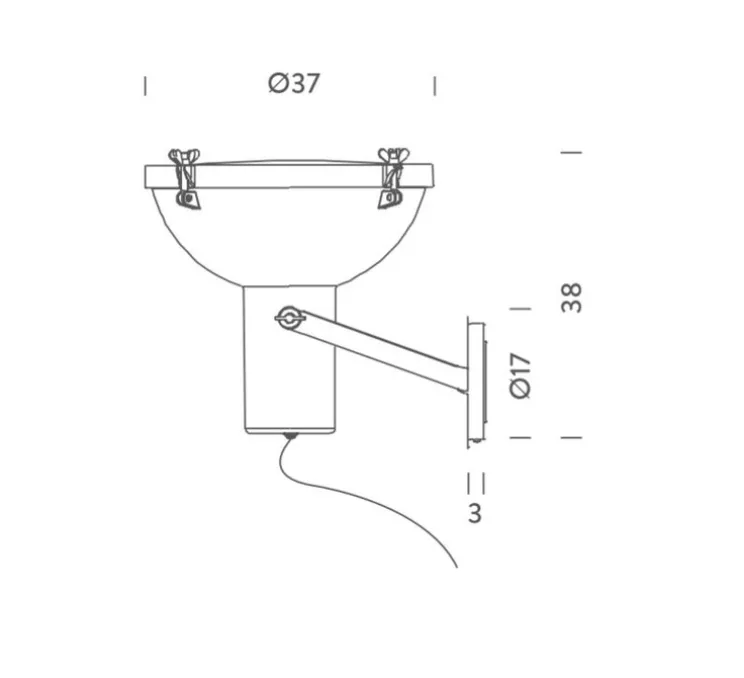 Applique murale, plafonnier, Projecteur 365, blanc, Ø37cm, H38cm - Nemo Lighting