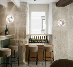 Applique murale, plafonnier, LED, Melt Mini Surface, chrome, 3000K, 800lm, Ø30cm, H25cm - Tom Dixon