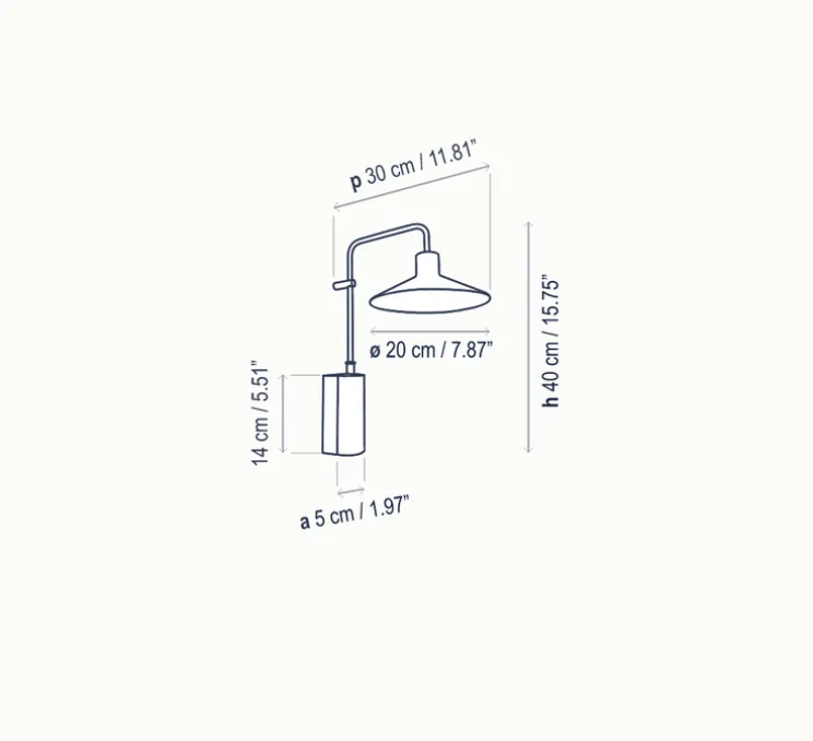 Applique murale, Platet A/01, noir, IP66, L40cm, H20cm - Bover