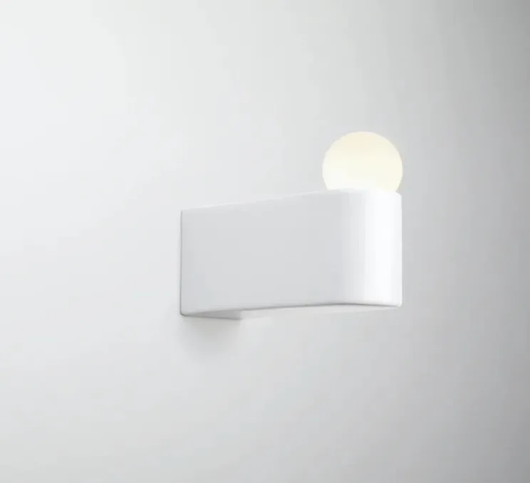 Applique murale, porcelain series D2, up, blanc, L13,2cm, H10,2cm - Anastassiades Studio