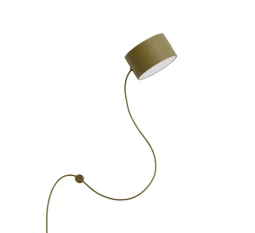 Applique murale, Post, kaki, LED, 2700K, 330lm, Ø9,5cm, H5,4cm - Muuto