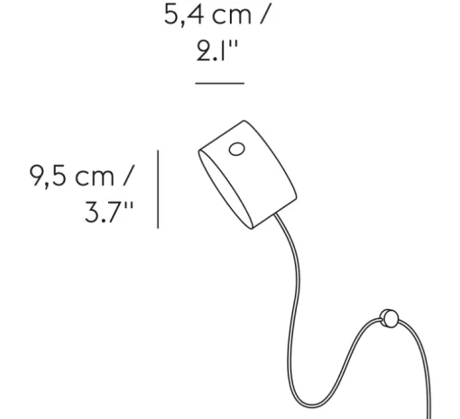 Applique murale, Post, noir, LED, 2700K, 330lm, Ø9,5cm, H5,4cm - Muuto
