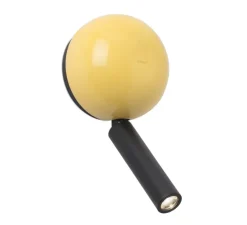Applique murale, Press, liseuse, jaune, LED, 3000K, 180lm, L10,4cm, H21,3cm - FARO