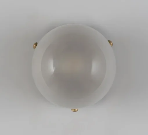 Applique murale, Pulsar Molécule 1, structure laiton, verre sablé, L12,5cm, H12,5cm - Schwung