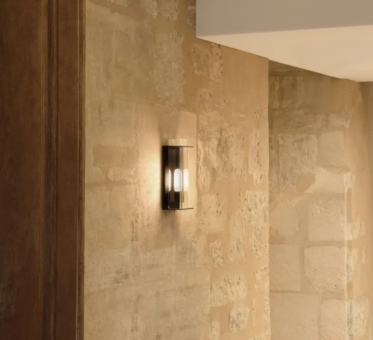 Applique murale, Quadratube W1, noir, L11,9cm, H30cm - Sammode