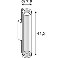 Applique murale, Quimera, bronze foncé mat, LED, dim, 2700-3000K, 330 lm, Ø7,6cm, H41,3cm - SLV