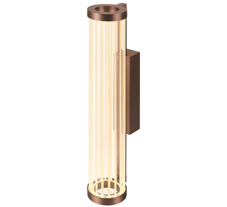 Applique murale, Quimera, cuivre foncé mat, LED, dim, 2700-3000K, 330 lm, Ø7,6cm, H41,3cm - SLV
