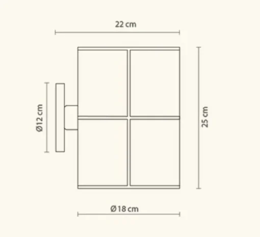 Applique murale, Rania, blanc, Ø18cm, H25cm - Robin